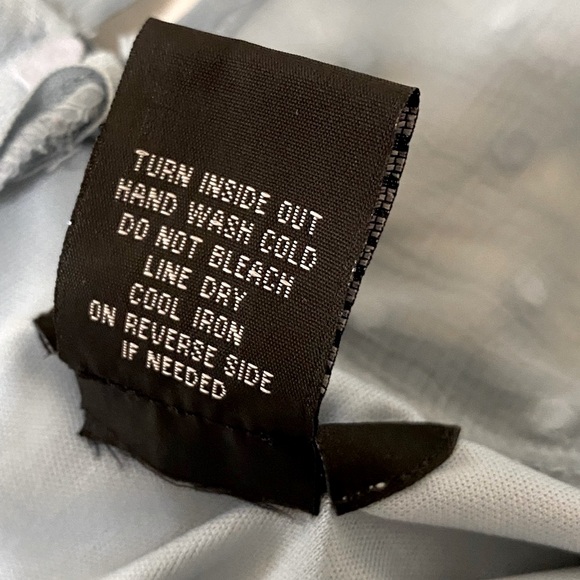 Teez Me dusty blue ruffled dot faux wrap dress Sz 7/8 - Picture 6 of 9